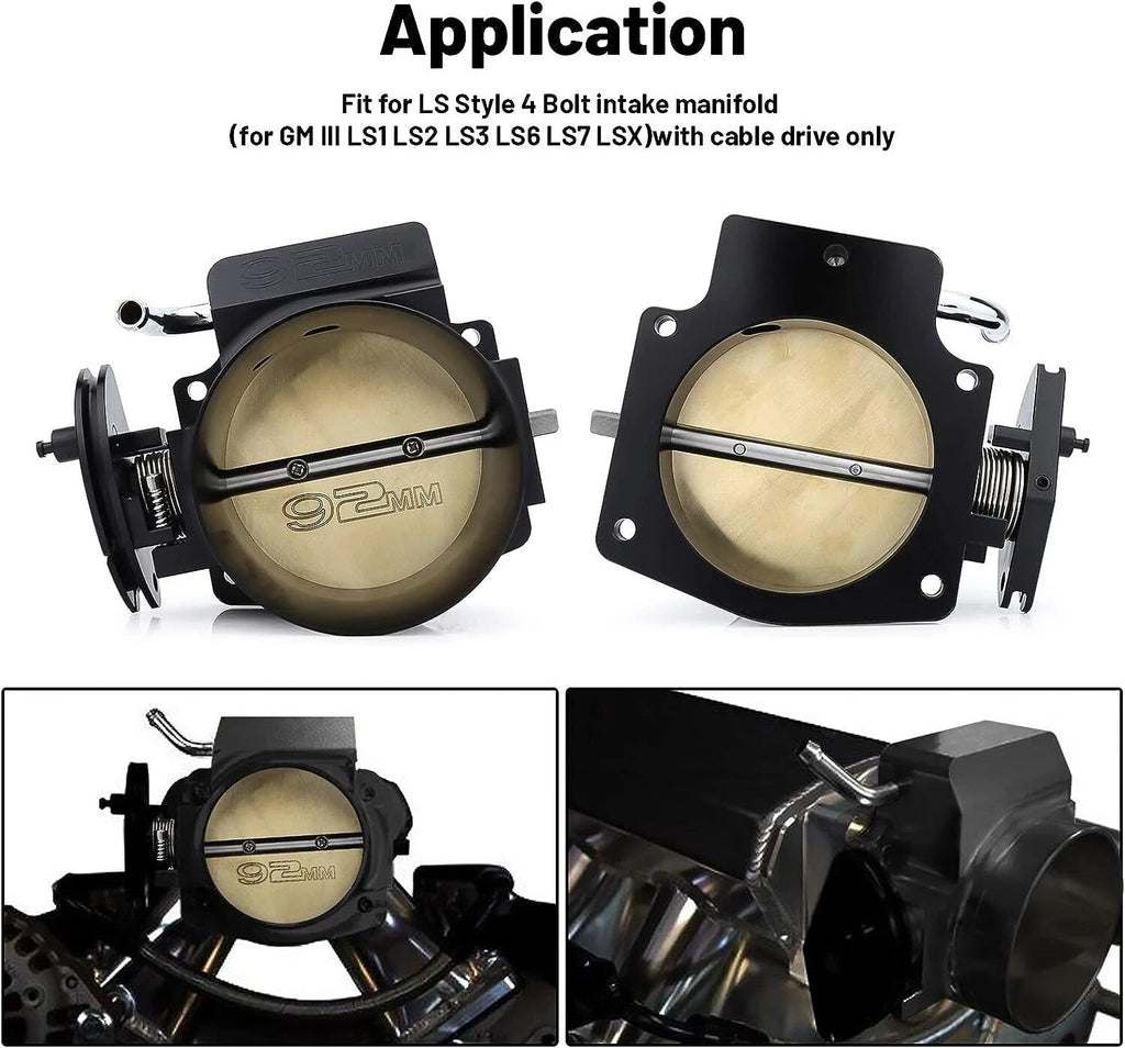92mm Throttle Body with TPS IAC for LSX LS LS1 LS2 LS7 (1997–2023)