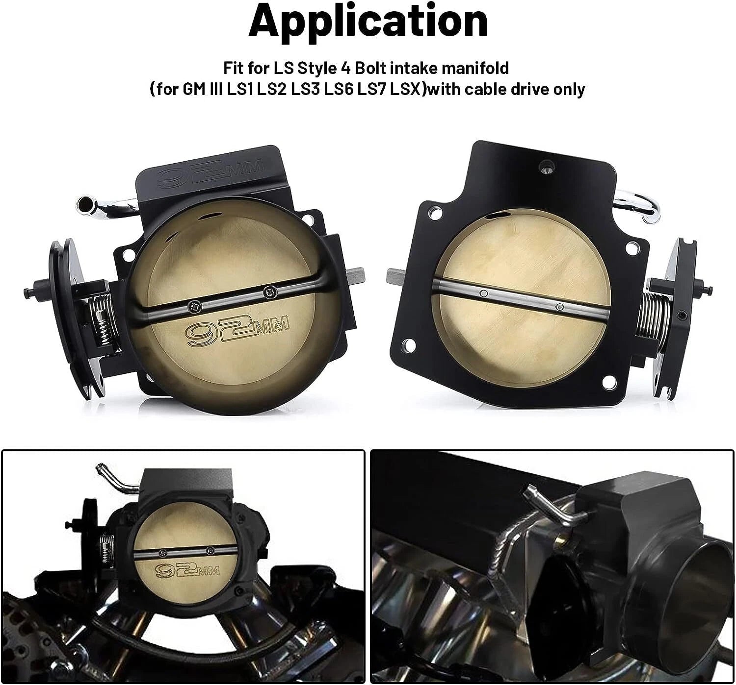 92mm Throttle Body with TPS IAC for LSX LS LS1 LS2 LS7 (1997–2023)