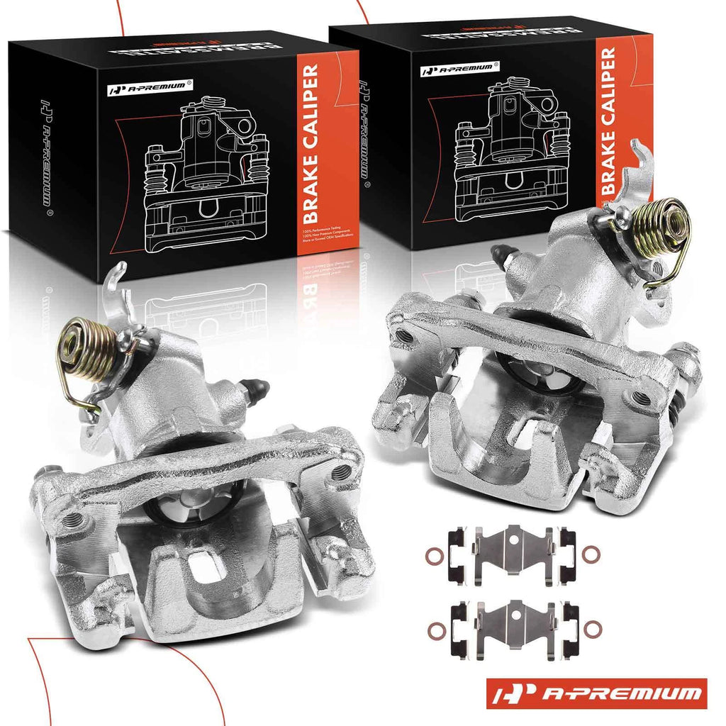 Pair Rear Brake Calipers with Bracket for Hyundai Elantra (2005–2006)