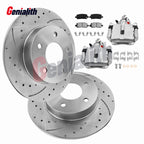 Rear Disc Rotors & Brake Pads + Brake Calipers for Buick LaCrosse (2005)