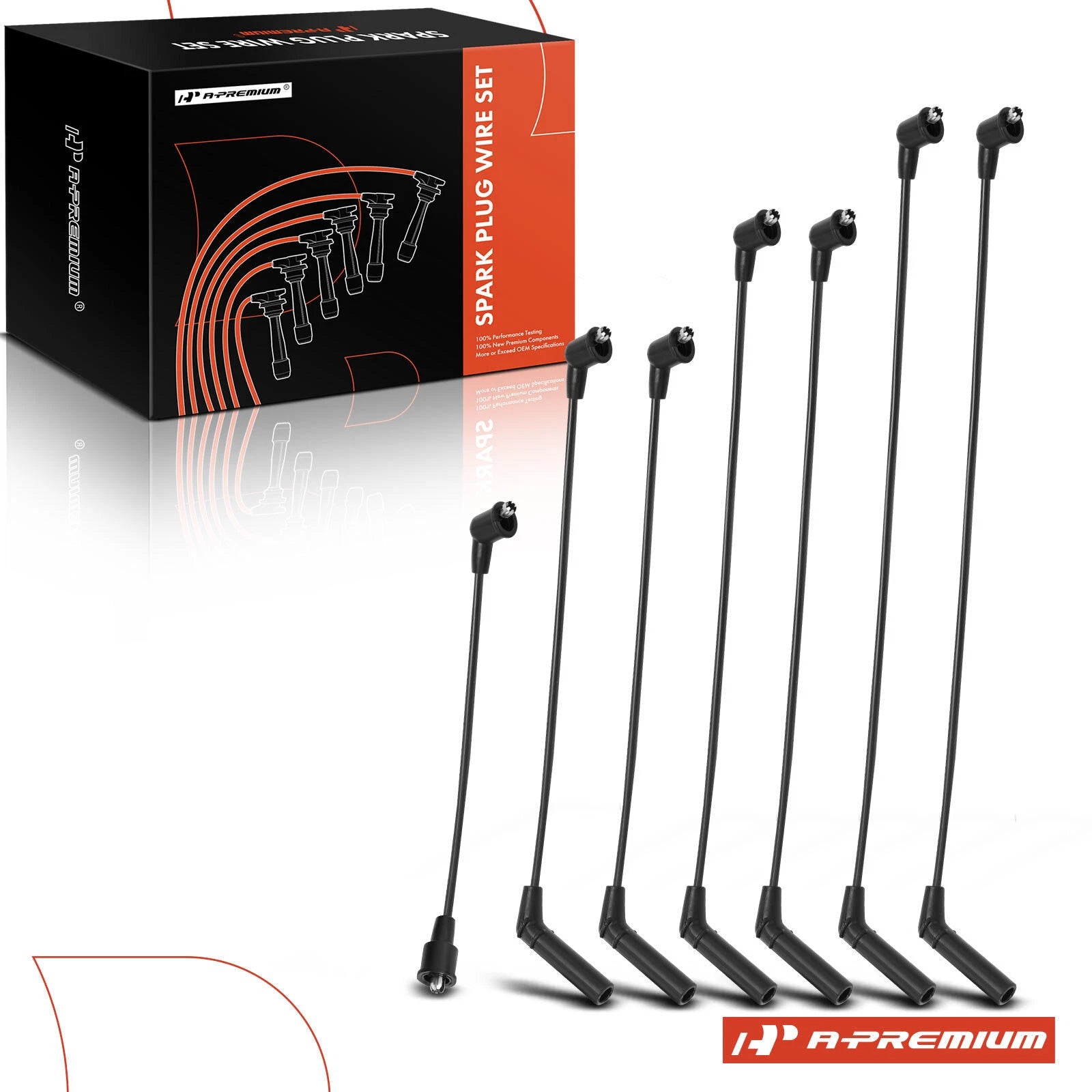 7x Spark Plug Wire Set for Dodge Ram 50, Mitsubishi Montero (1990–1991)
