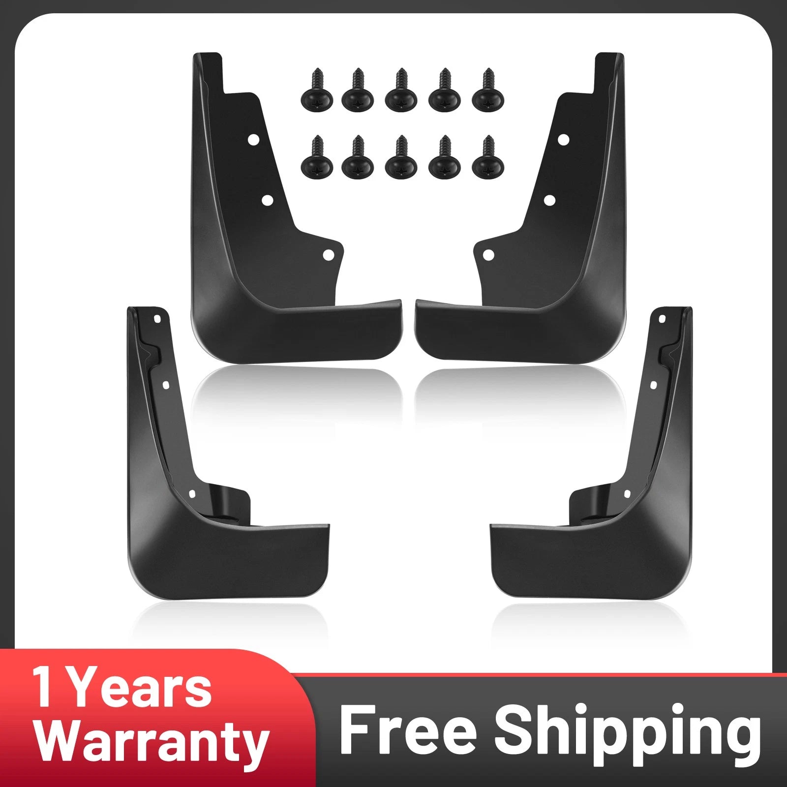 Front Rear Splash Guards for Ford Edge (2019–2022)