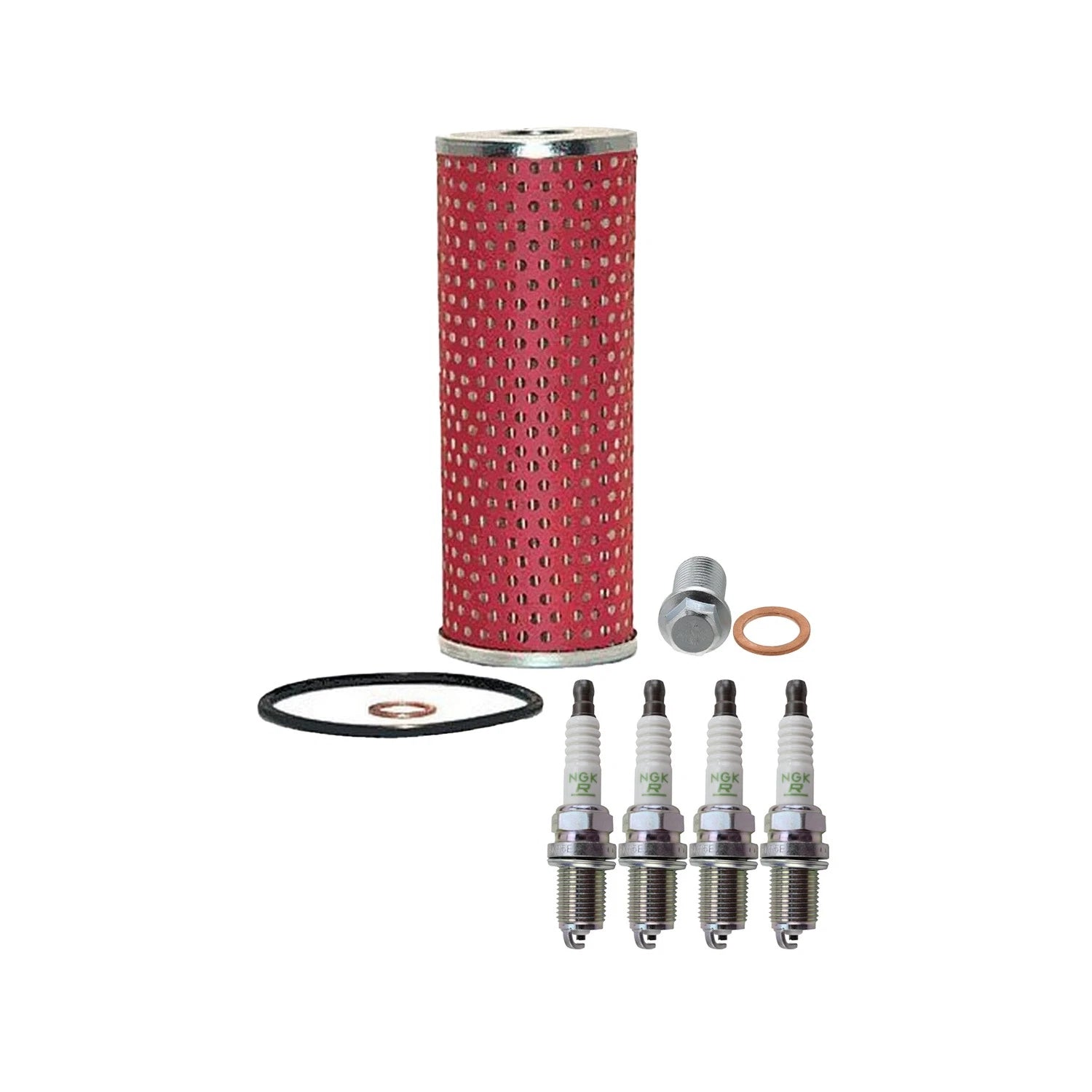 Wix Engine Oil Filter & NGK 4 V-Power Spark Plugs for W202 C220 C230 (1994–2000)