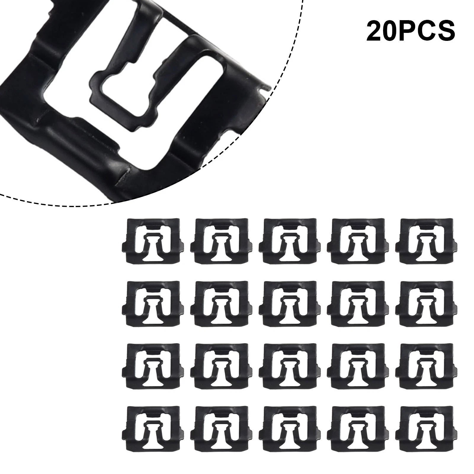 Set of 20 Windshield Trim Molding Clips for Ford (6493, C5ZZ6543413B)