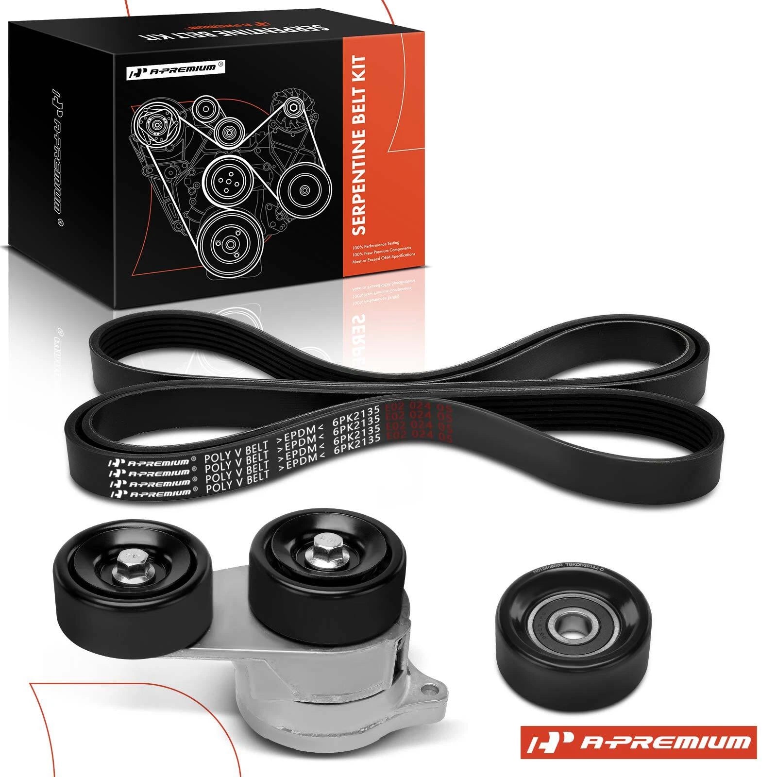 3X Serpentine Belt Drive Component Kit for Honda Odyssey (2011–2017)