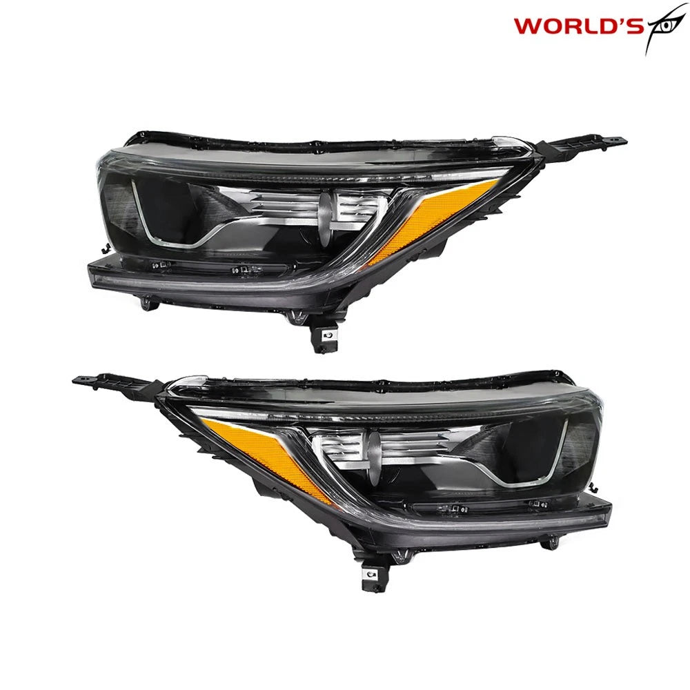 Set of 2 Halogen Headlights for Honda CR-V (2017–2022) Black Assembly