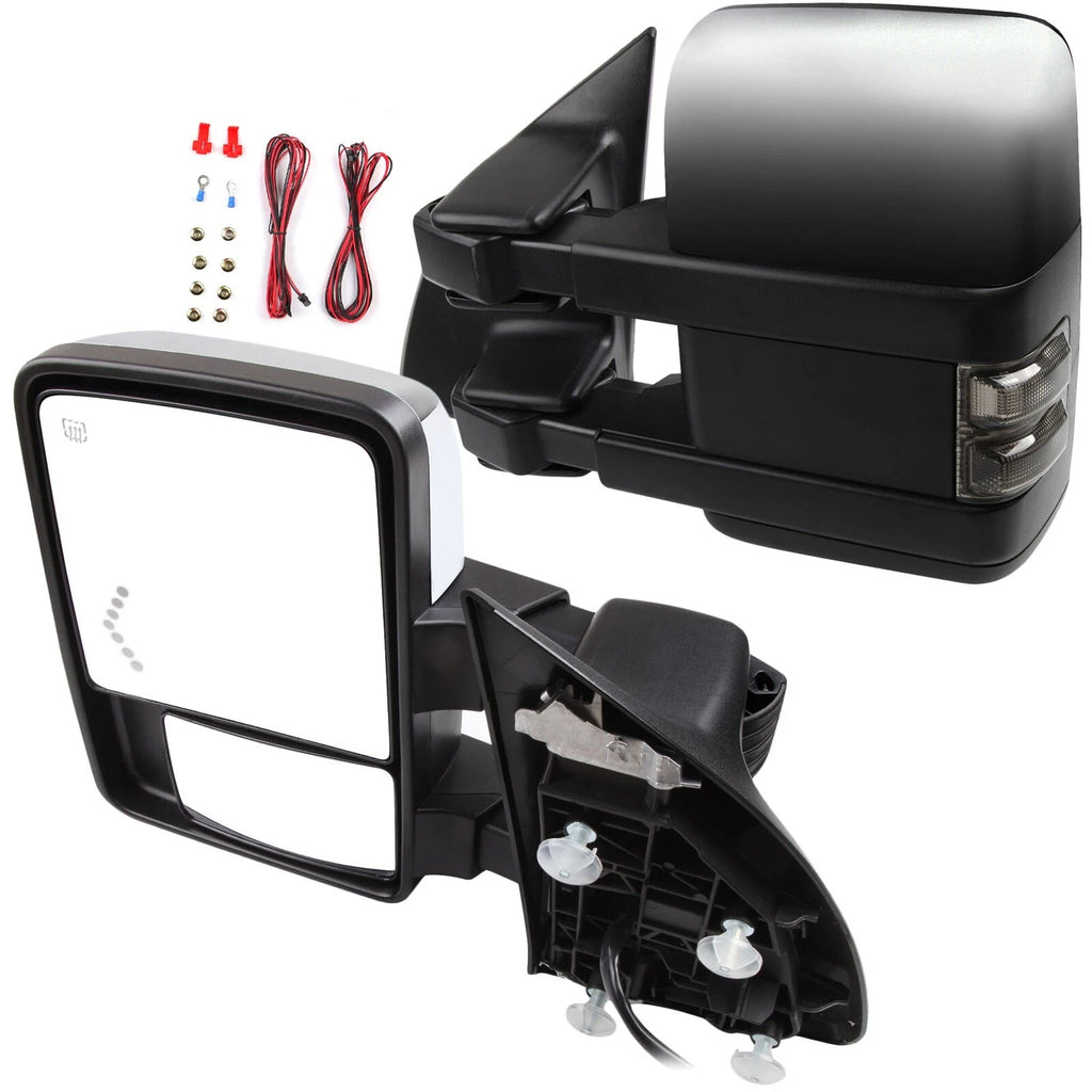 Heated Power Clearance Light Turn Signal Tow Mirrors for Ford F-250 (1999–2007)