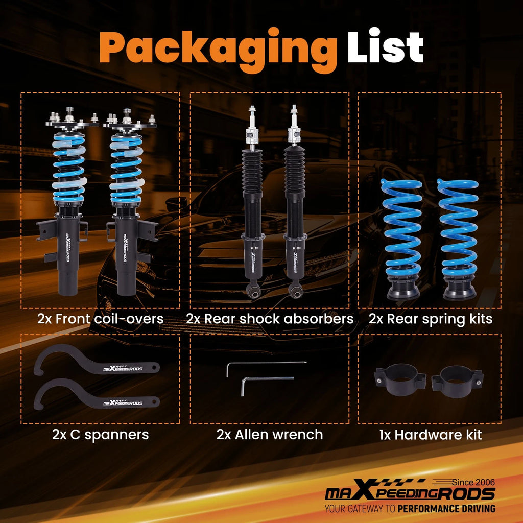 2X Coilovers for Kia Stinger (2017–2023) - 24 Way Adjustable Dampening