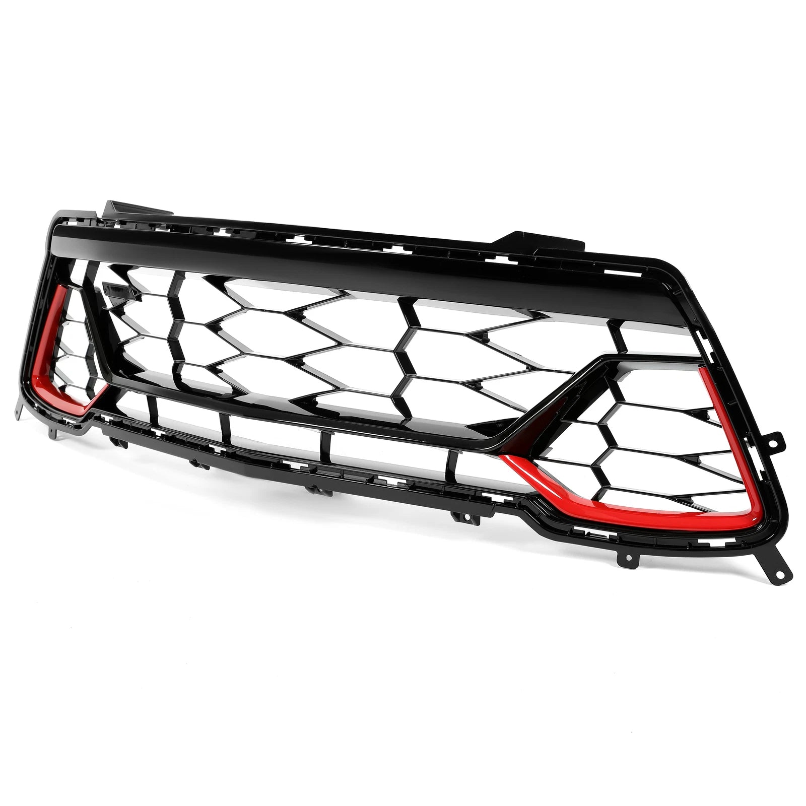 Front Lower Bumper Grille for Chevrolet Camaro SS (2016–2018) Gloss Black Red