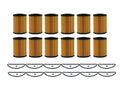 Set of 12 Engine Oil Filters for Dodge Freightliner MB 3.0L V6 (Metal Free)