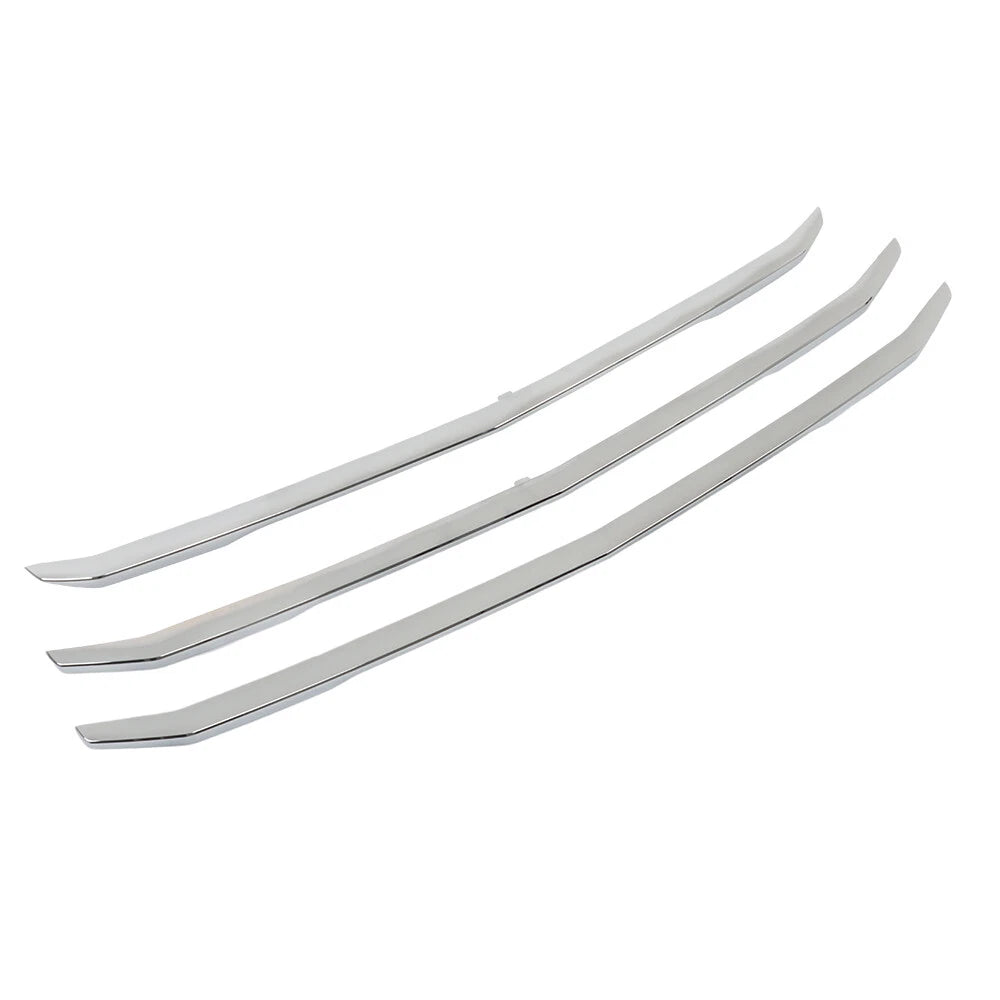 3PCS Grille Overlay Grill Cover Chrome for Chevy Silverado 1500 LT (2016–2018)