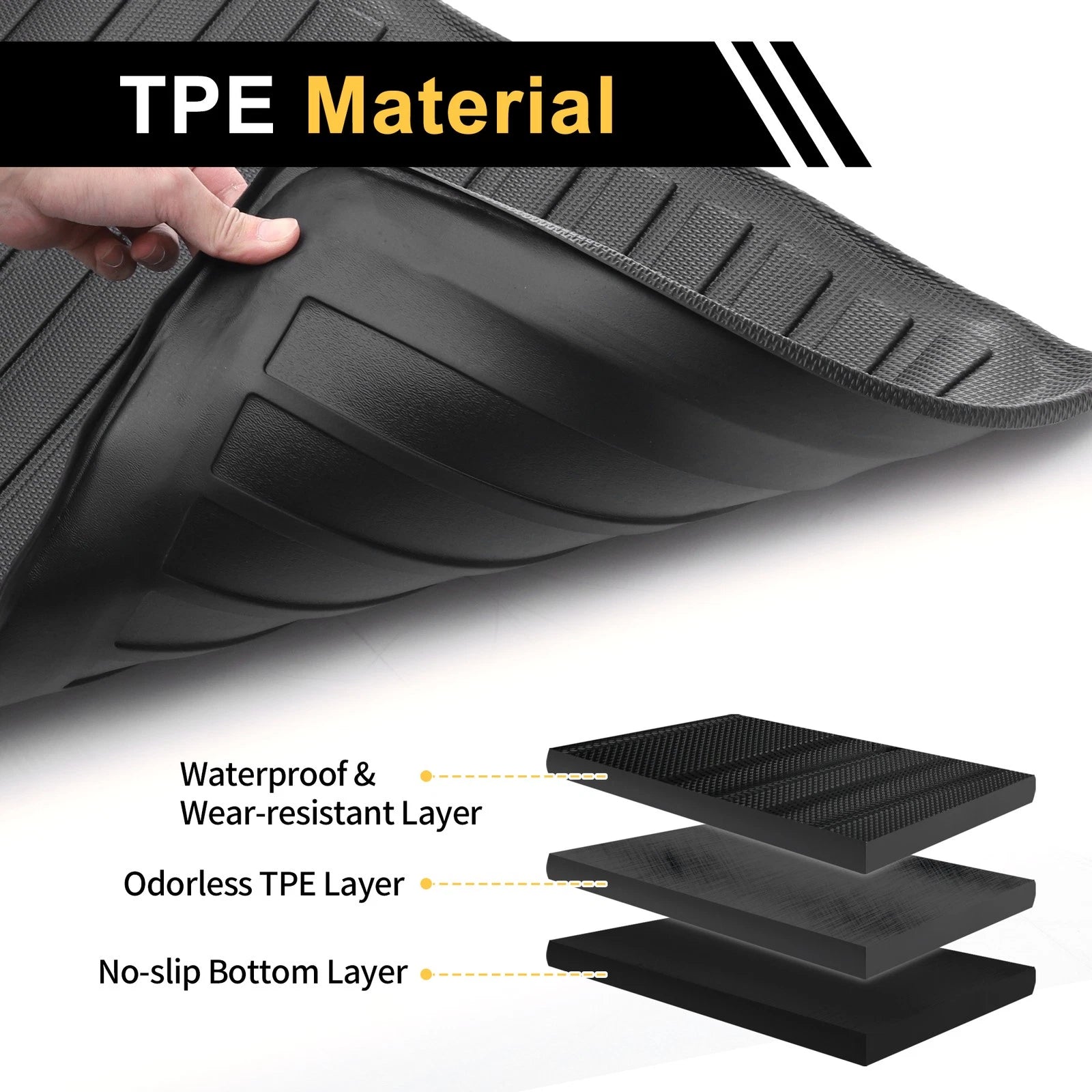 Cargo Liner Rear Trunk Mat for Chevy Tahoe, GMC Yukon (2021–2024)