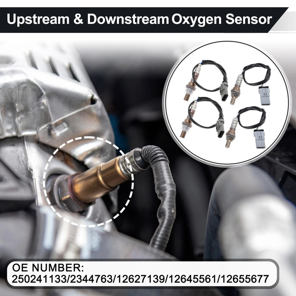 Set of 4 Upstream Downstream Oxygen Sensors for Chevrolet Blazer (No. 250241133)