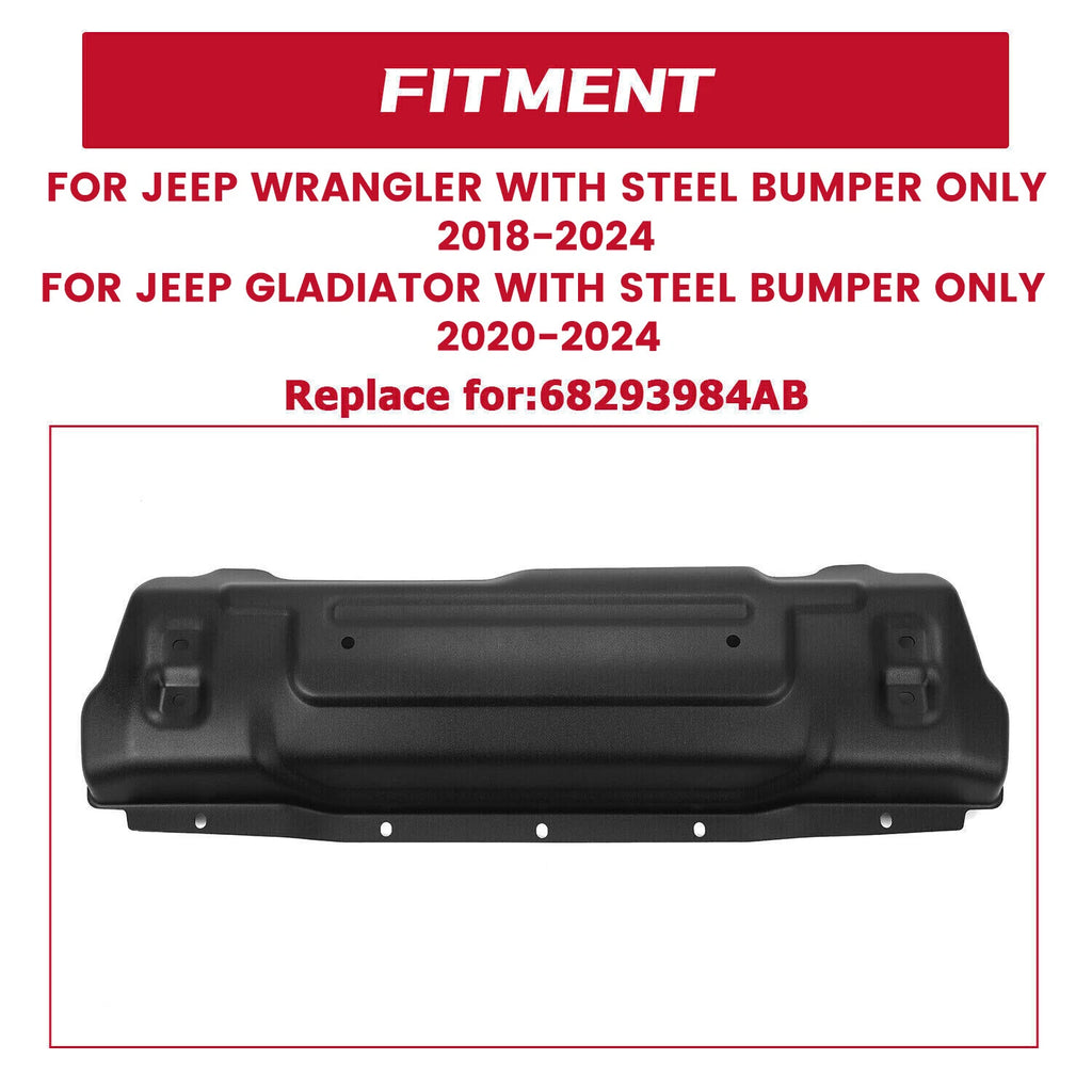 Front Bumper Skid Plate for Jeep Wrangler JL / Gladiator JT (2018-2025)