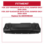 Front Bumper Skid Plate for Jeep Wrangler JL / Gladiator JT (2018-2025)