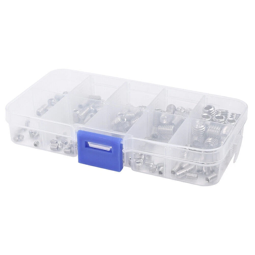 200PC Hex Socket Set Screws Assortment Kit for Automotive (M3 M4 M5 M6 M8)