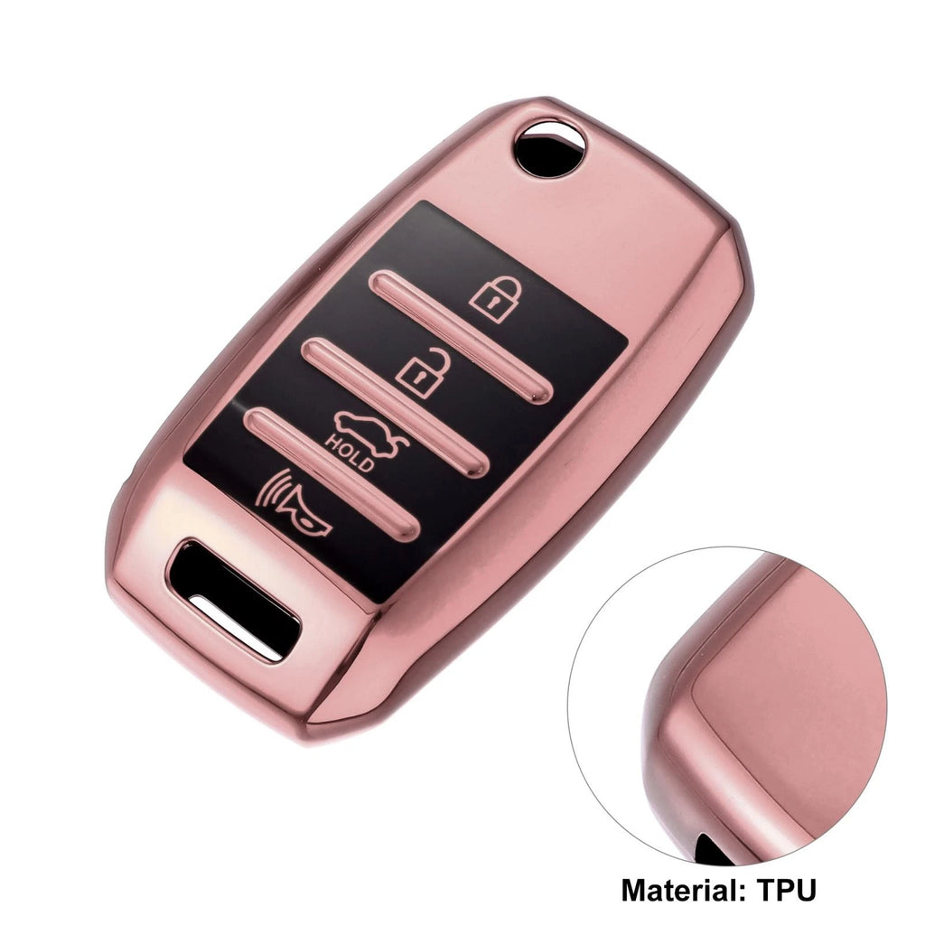 TPU Key Fob Cover Case for Kia Optima (2015–2018) Soul (2013–2018) Pink