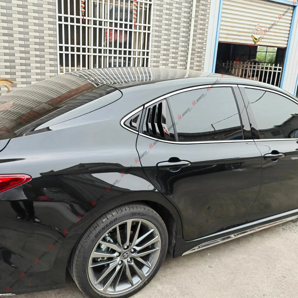 Gloss Black Rear Window Vent Louver Cover for Toyota Camry (2025–2025)