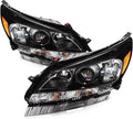 Headlight Assembly for Chevy Malibu (2013–2015) Black Housing Clear Lens Pair