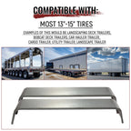 Set of 2 Tandem Axle Trailer Fenders for 13"-15" Tires (Fits Various Models)