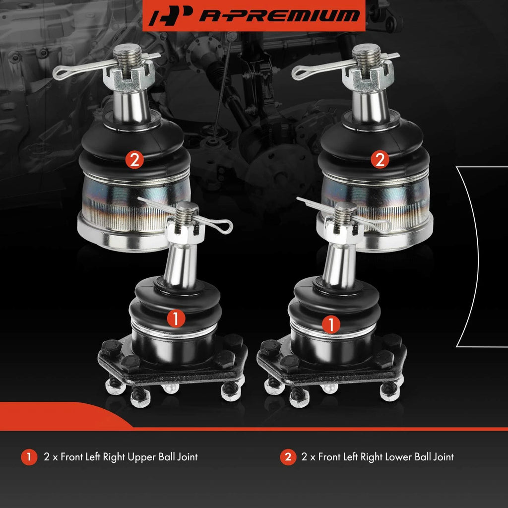 Set of 4 Front Ball Joints for Chevy Blazer S10 GMC S15 Jimmy Isuzu Hombre (1990–2005)