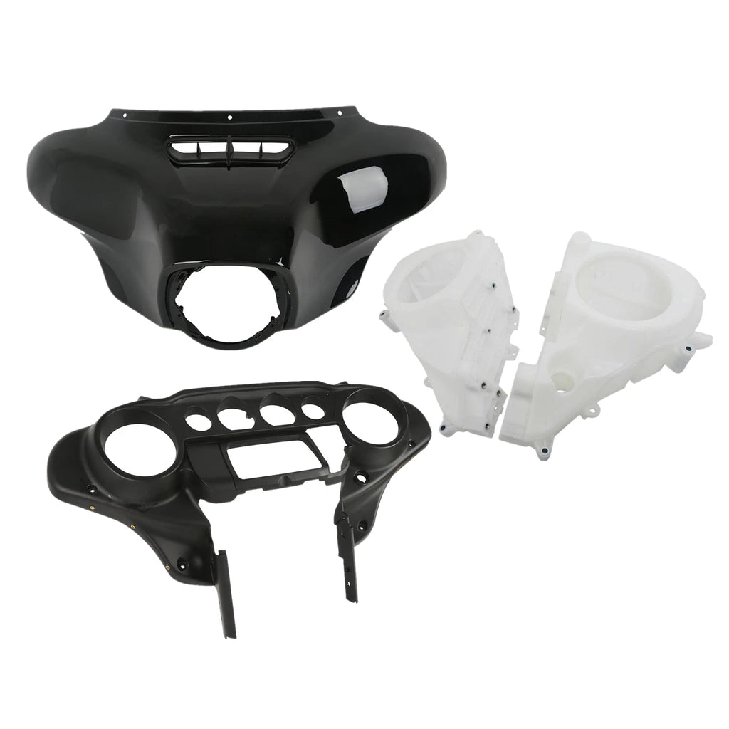 Black Batwing Inner Outer Fairing Speaker Cover for Harley Electra Glide (2014–2023)
