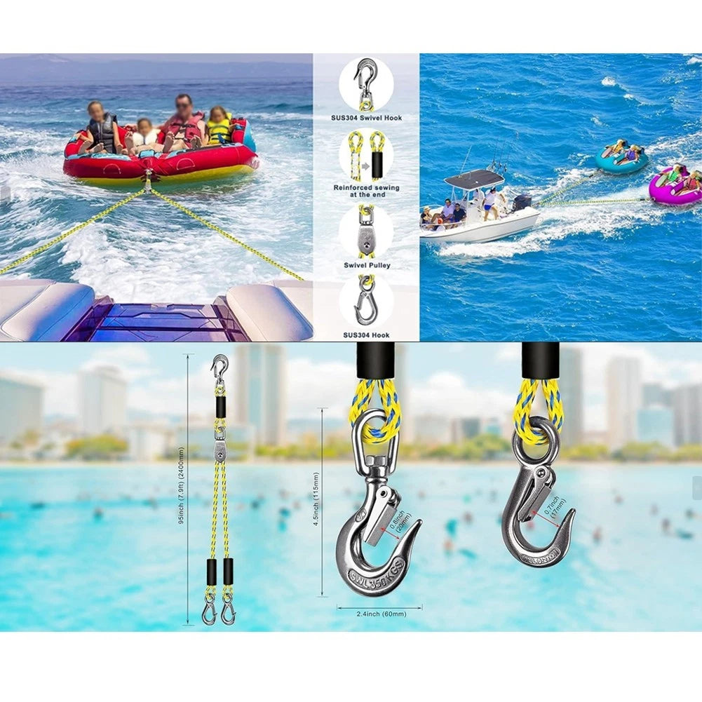Quick Connector Tow Rope 2.4m for Tubing Boats (46cm)