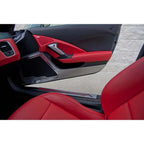 Door Guards Brushed Vinyl Stingray Inlay for 2014–2019 Chevrolet Corvette