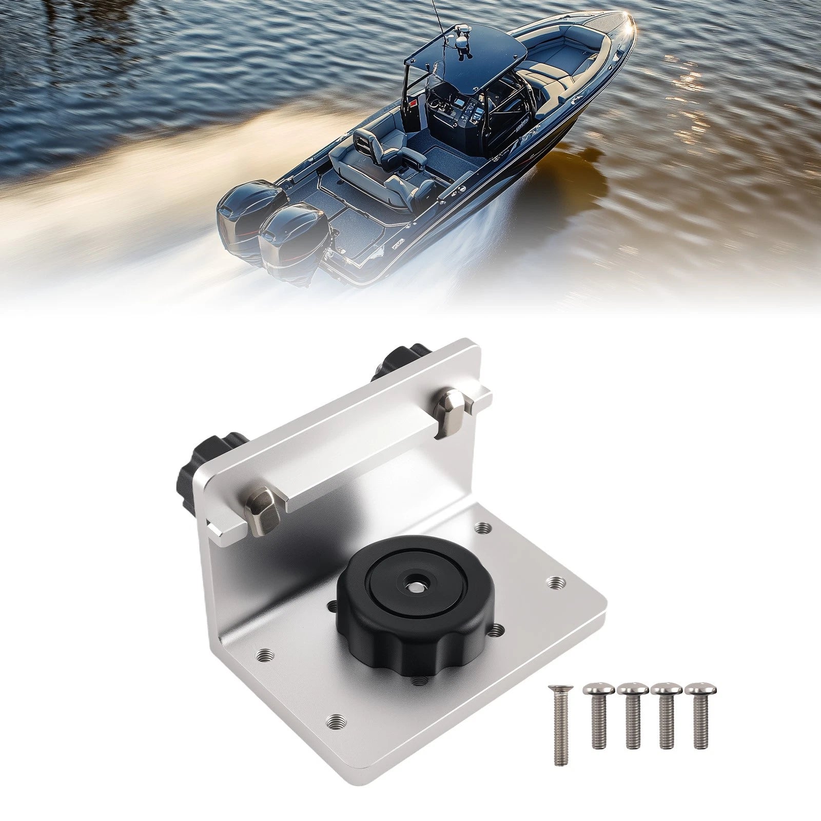 90-Degree Boat Gunnel Track Adapter Mount for