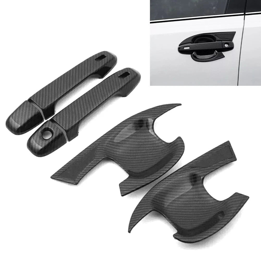 Set of 4 Carbon Fiber Front Door Handle Covers for Toyota C-HR (2017–2022)