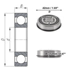6004NR2RS Deep Groove Ball Bearing for Scooter Skateboard (20x42x12mm)