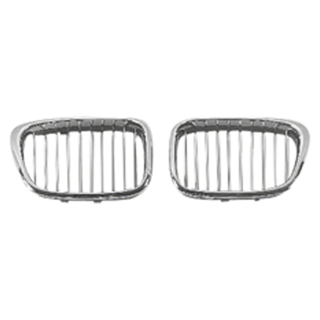 Replacement Black Chrome Plastic Driver Side Grille (See compatibility Chart)