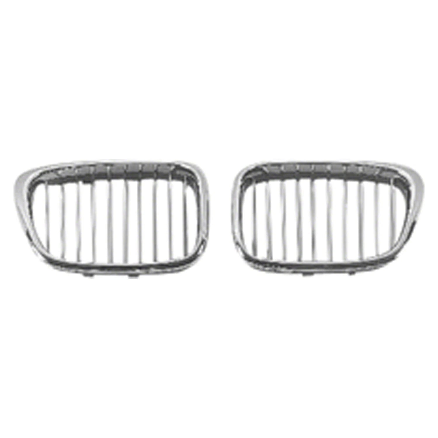 Replacement Black Chrome Plastic Driver Side Grille (See compatibility Chart)