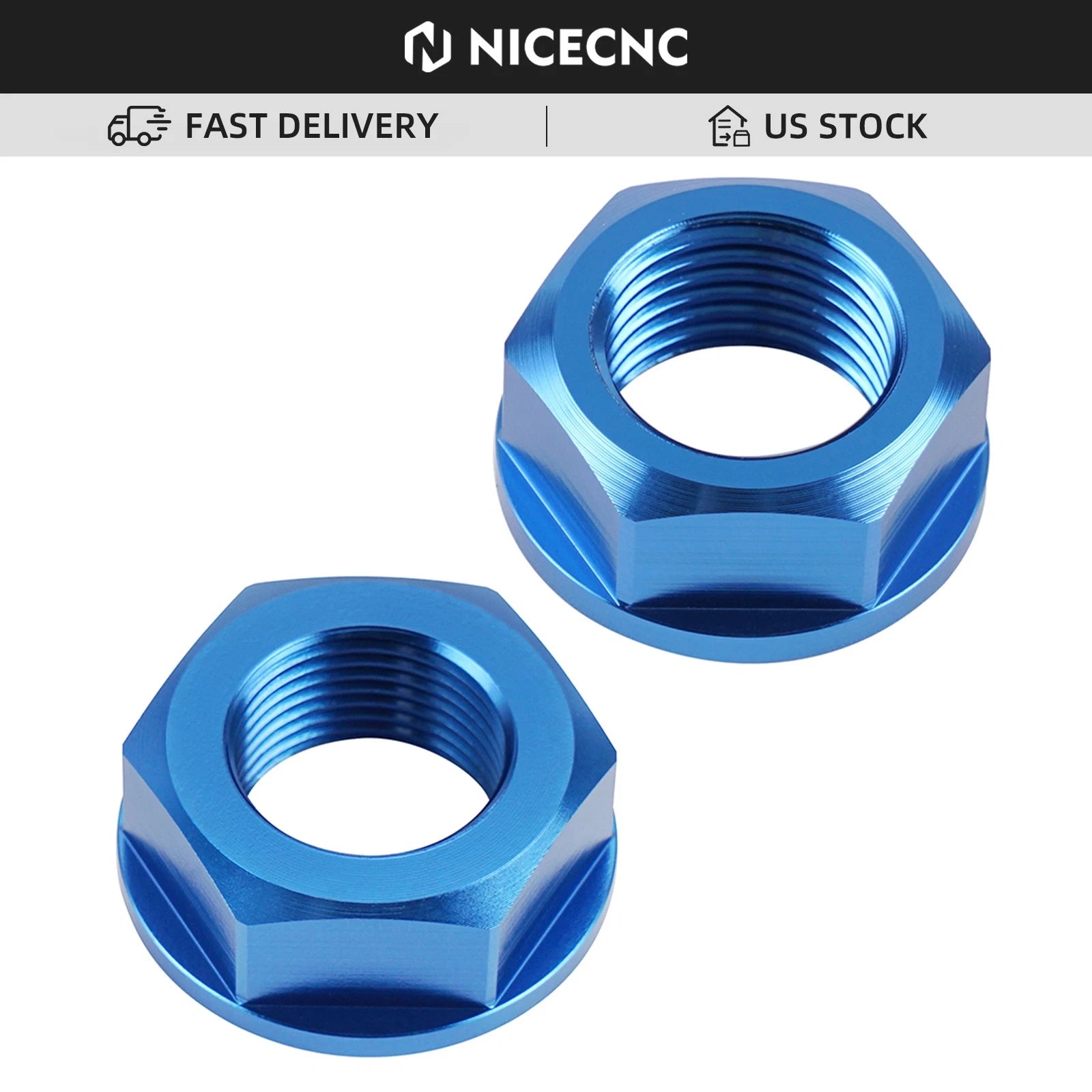 CNC Front Axle Nut Rear Rim Wheel Lock Nuts for Yamaha YZ125 YZ250 (2005–2021)