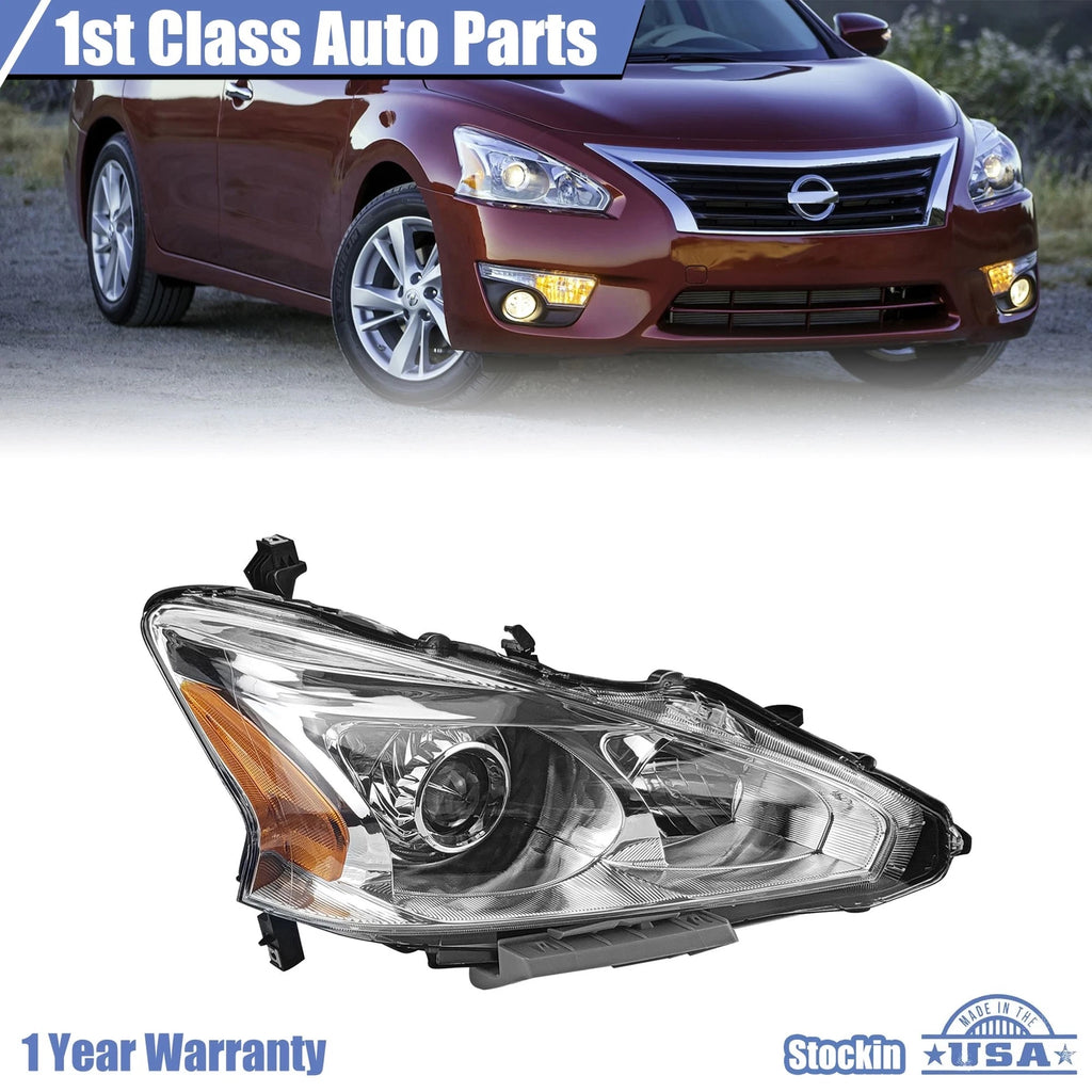 Right Passenger Side Halogen Headlight for Nissan Altima (2013–2015)