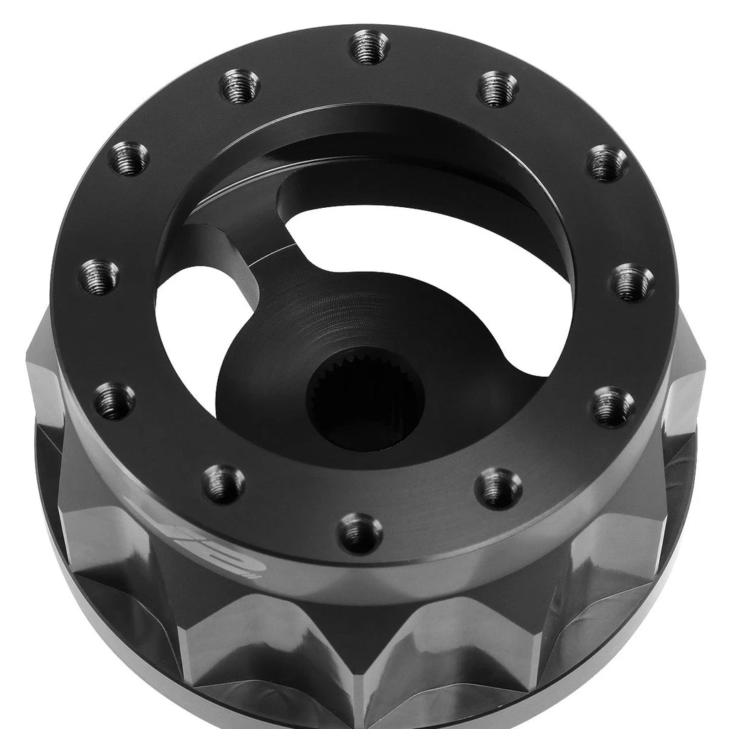 J2 6-Bolt Aluminum Steering Wheel Hub Adapter for Honda Civic (1988–1993)