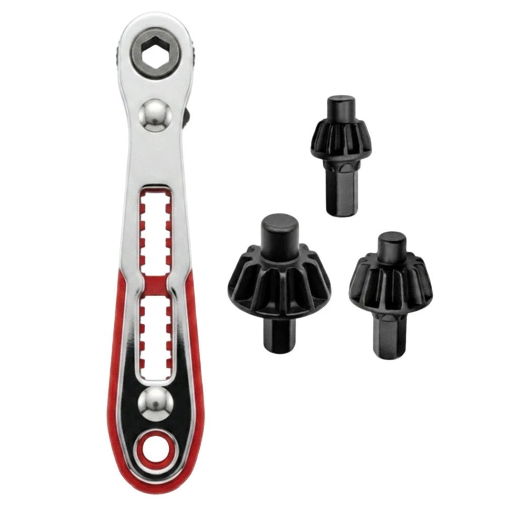 Right Angle Ratchet Screwdriver for Tight Spaces (10mm, 13mm, 16mm Chucks)