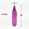 Set of 20 M12X1.5 Purple JDM Hex Spiked Wheel Lug Nuts + 20mm Extension