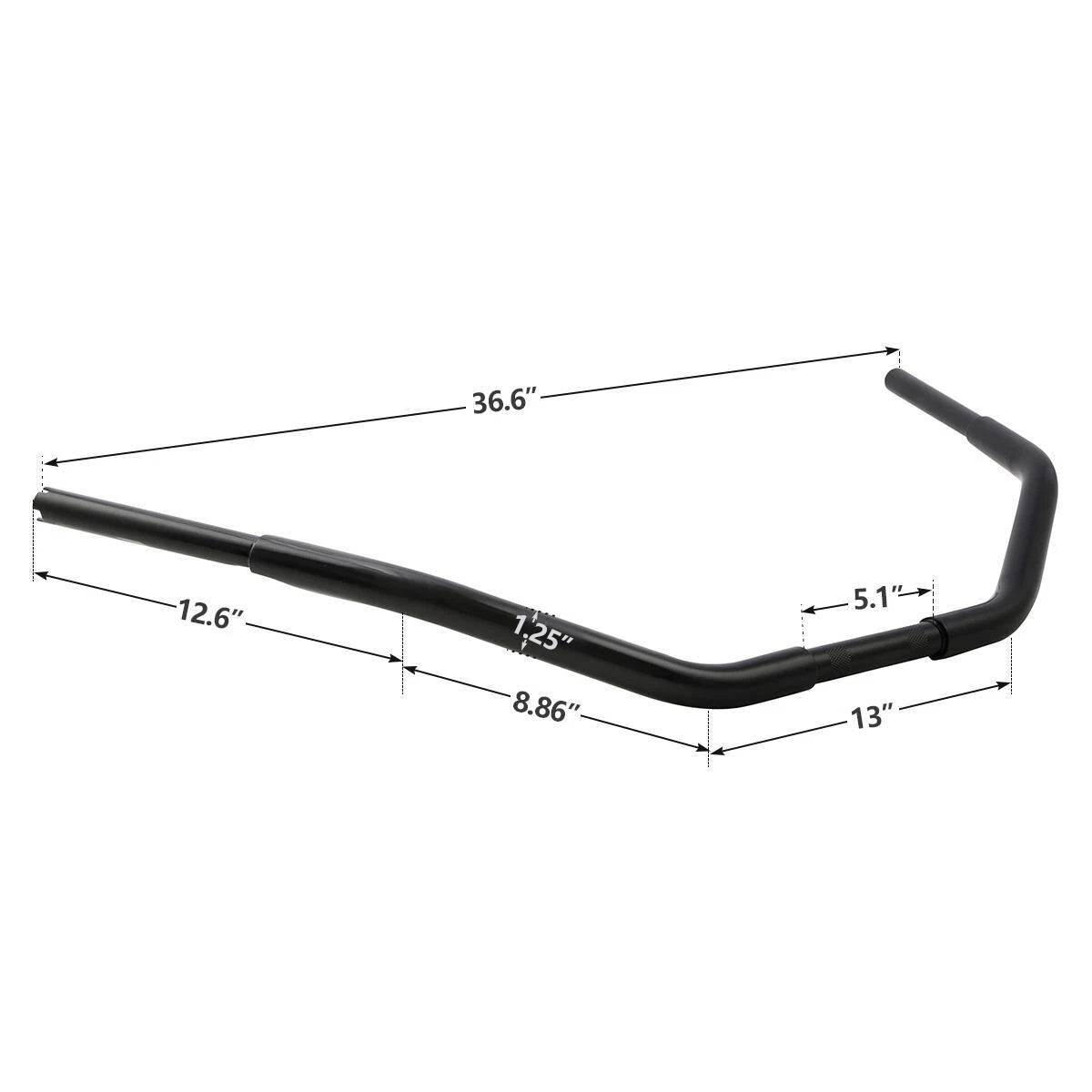 3.5" Rise Fat Handlebar for Harley Touring Sportster XL Softail Dyna