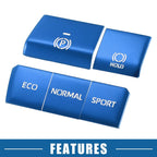 5PCS Handbrake Drive Mode Button Metal Cover Trim for Toyota RAV4 (2019–2022)