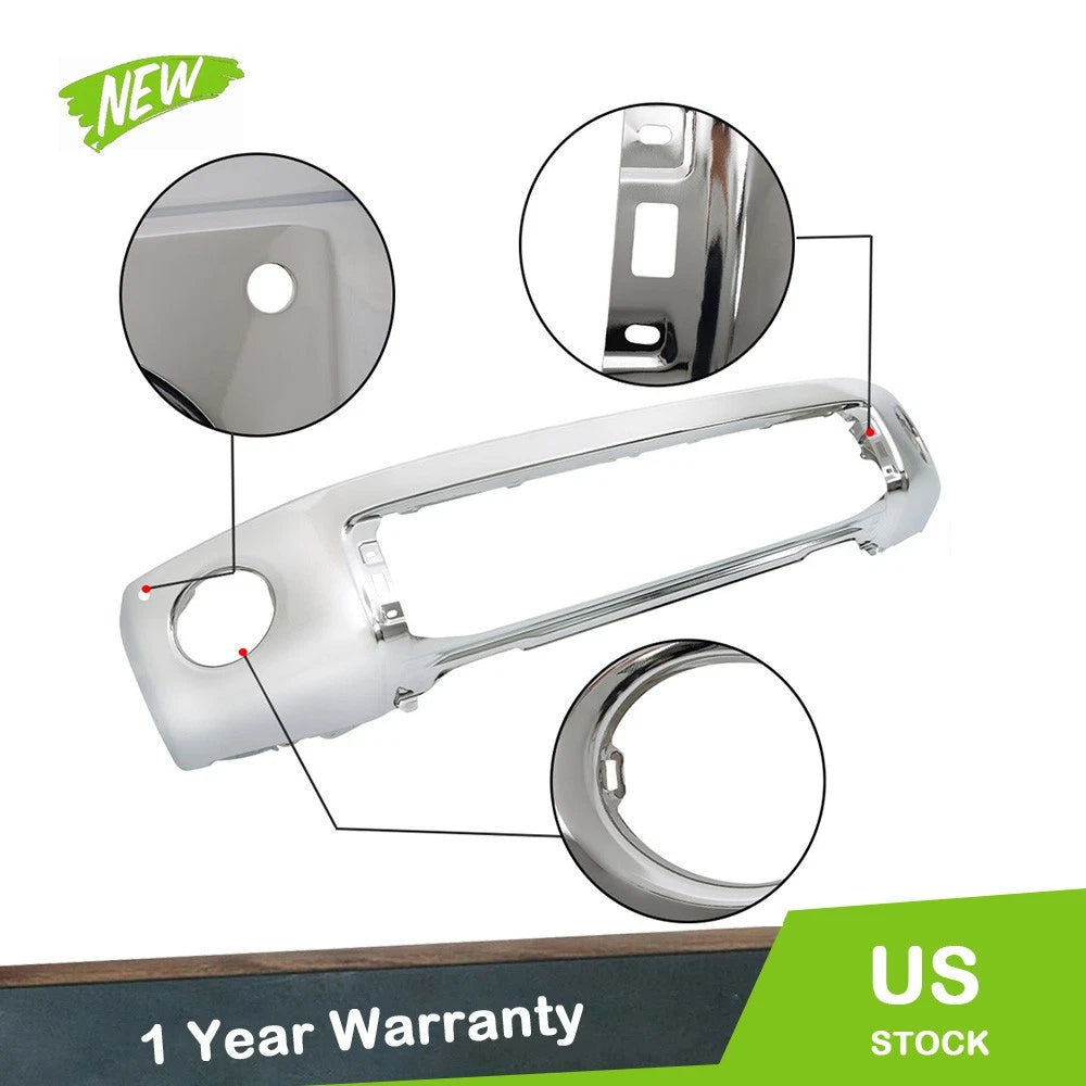 Front Bumper Steel Chrome for Toyota Tundra (2007–2013) W/ Sensor Hole