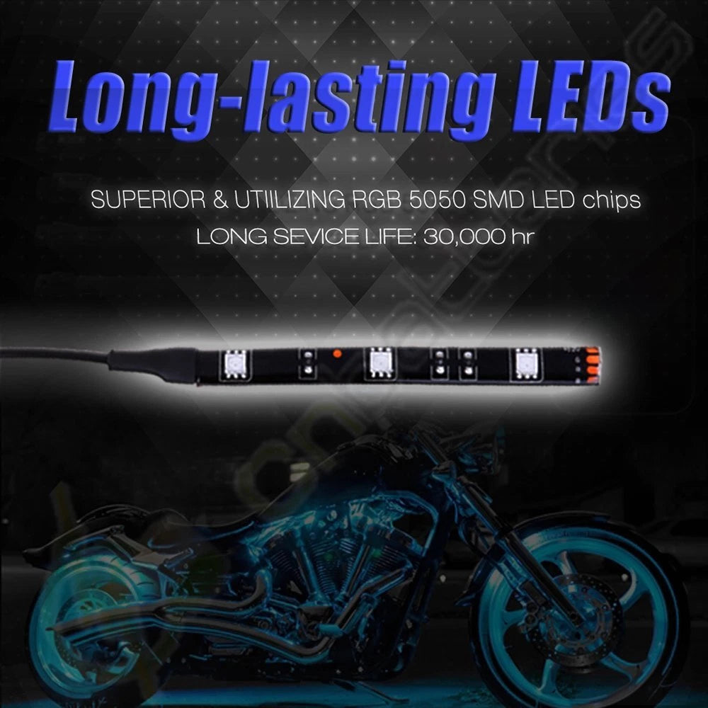 6pcs RGB LED Light Kit for Motorcycle (Universal)