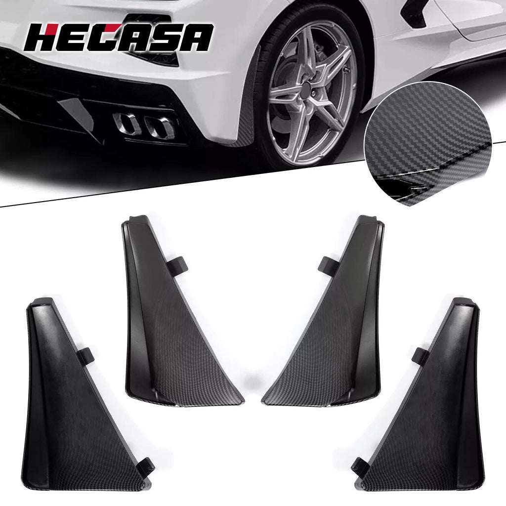 Extended Mud Flaps for Corvette C8 (2020–2023) XL Carbon Style