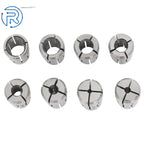 Set of 8 Precision Double Angle Collets for Various Applications