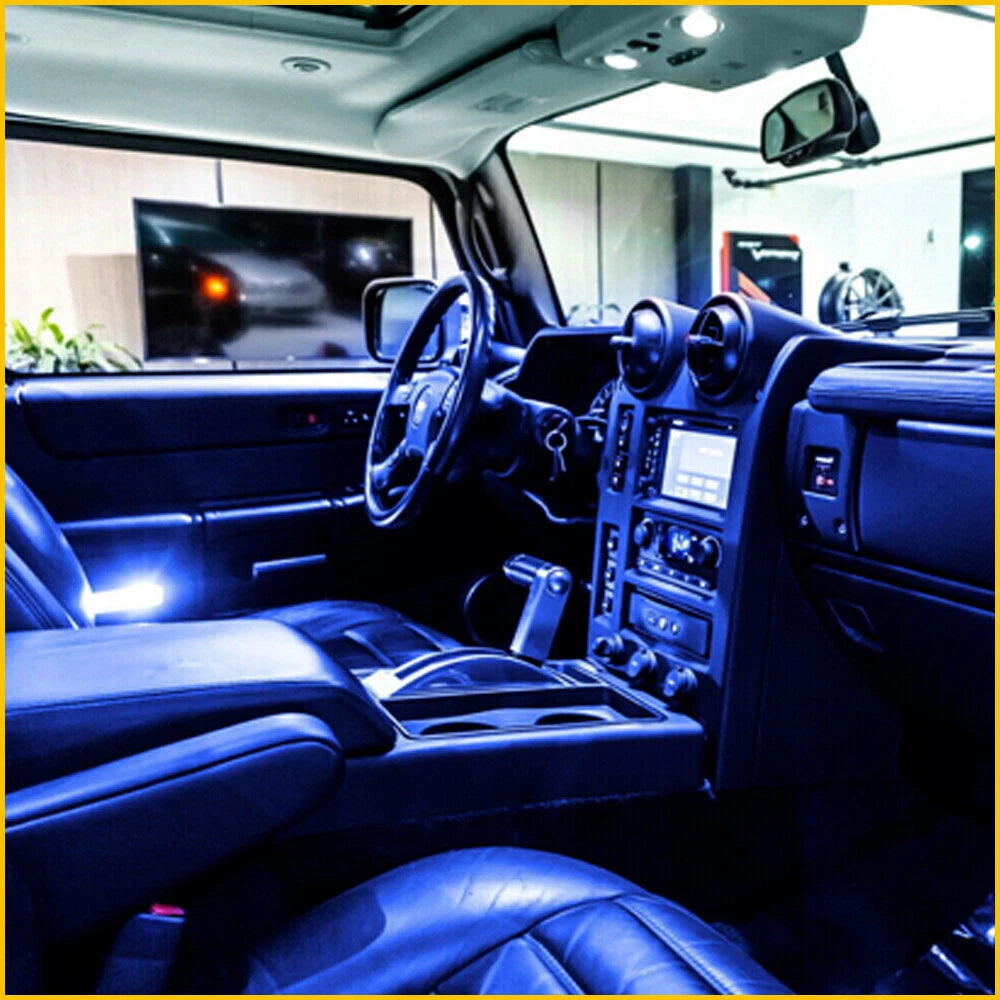 2X Blue LED Door Courtesy Lights for Hummer H2 (2003–2009) Cadillac Escalade (1999–2006)