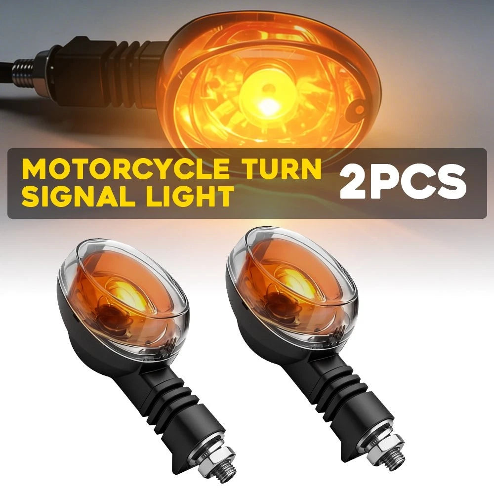 Pair Clear Amber Turn Signal Indicator Lamps M10 for Buell Blast (2000–2010)