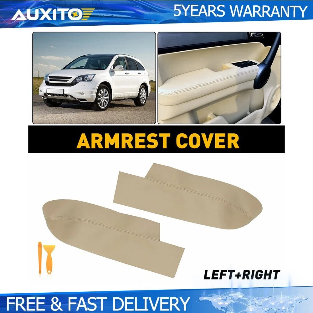 Set of 2 Leather Front Door Panels for Honda CR-V (2007–2012) Beige
