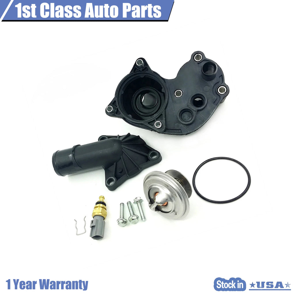 One Hole Thermostat & Housing Kit with Sensor for Ford Mustang (2005–2010) 902-210