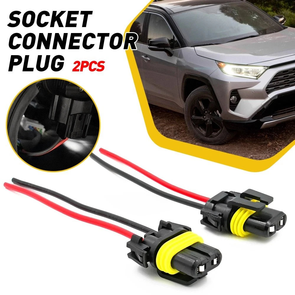 2X H11 Fog Light Bulb Repair Socket Connector for