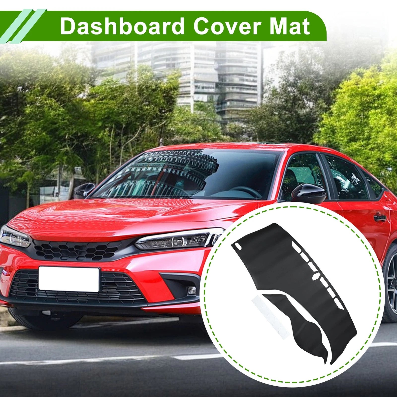 Dashboard Cover for Honda Civic (2012–2015) Dash Mat Carpet Black